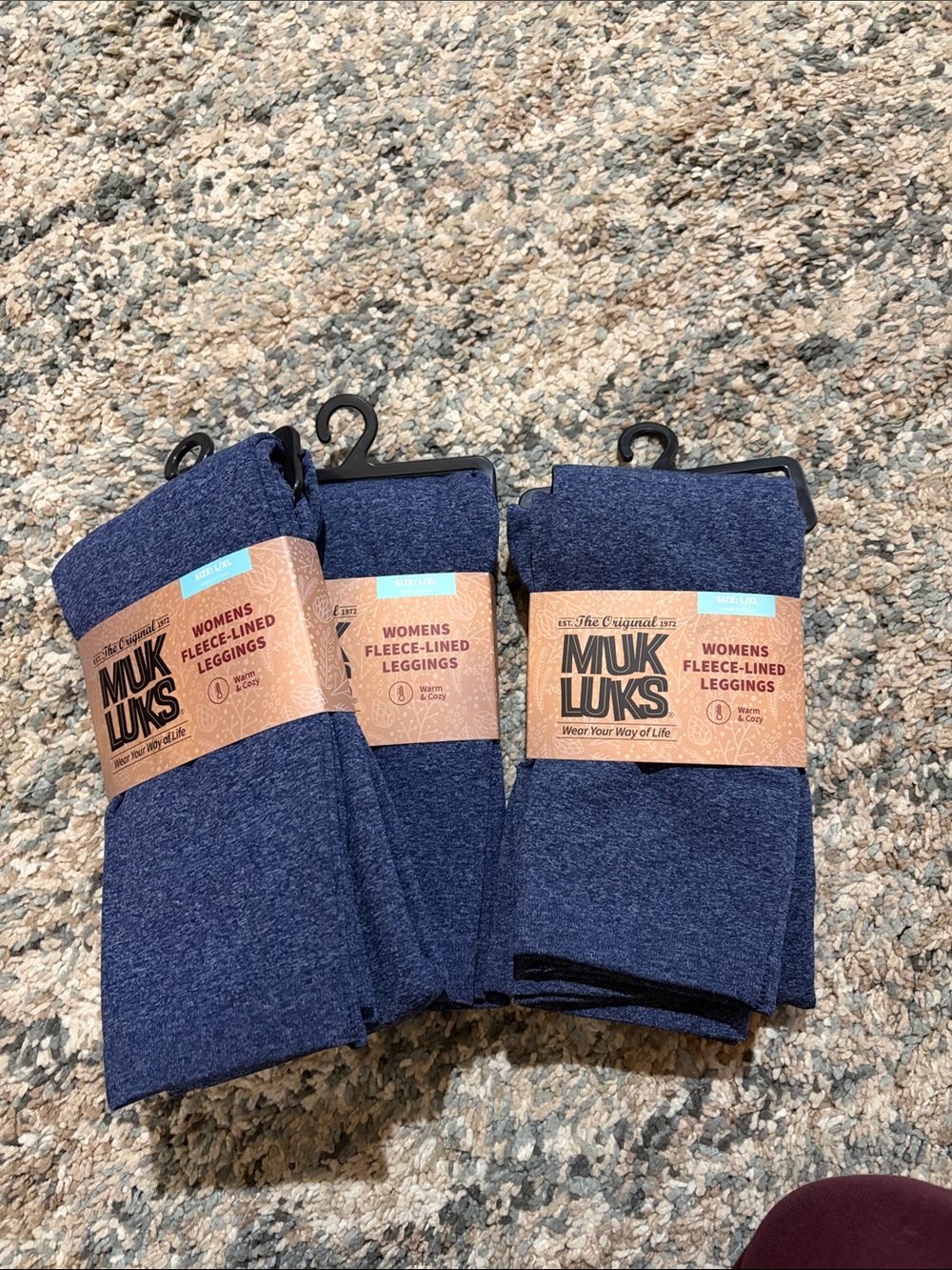 NWT Muk Luks Women's Fleece-Lined Leggings — Navy